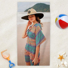Load image into Gallery viewer, Personalized 30&quot; x 60&quot; Photo Towel, Beach Towel, Bath Towel, Pool Towel
