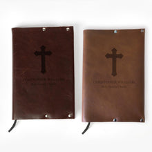 Load image into Gallery viewer, Personalized Genuine Leather Bible Cover

