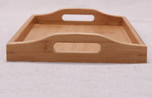 Load image into Gallery viewer, Personalized Initials Bamboo Serving Tray with Handles
