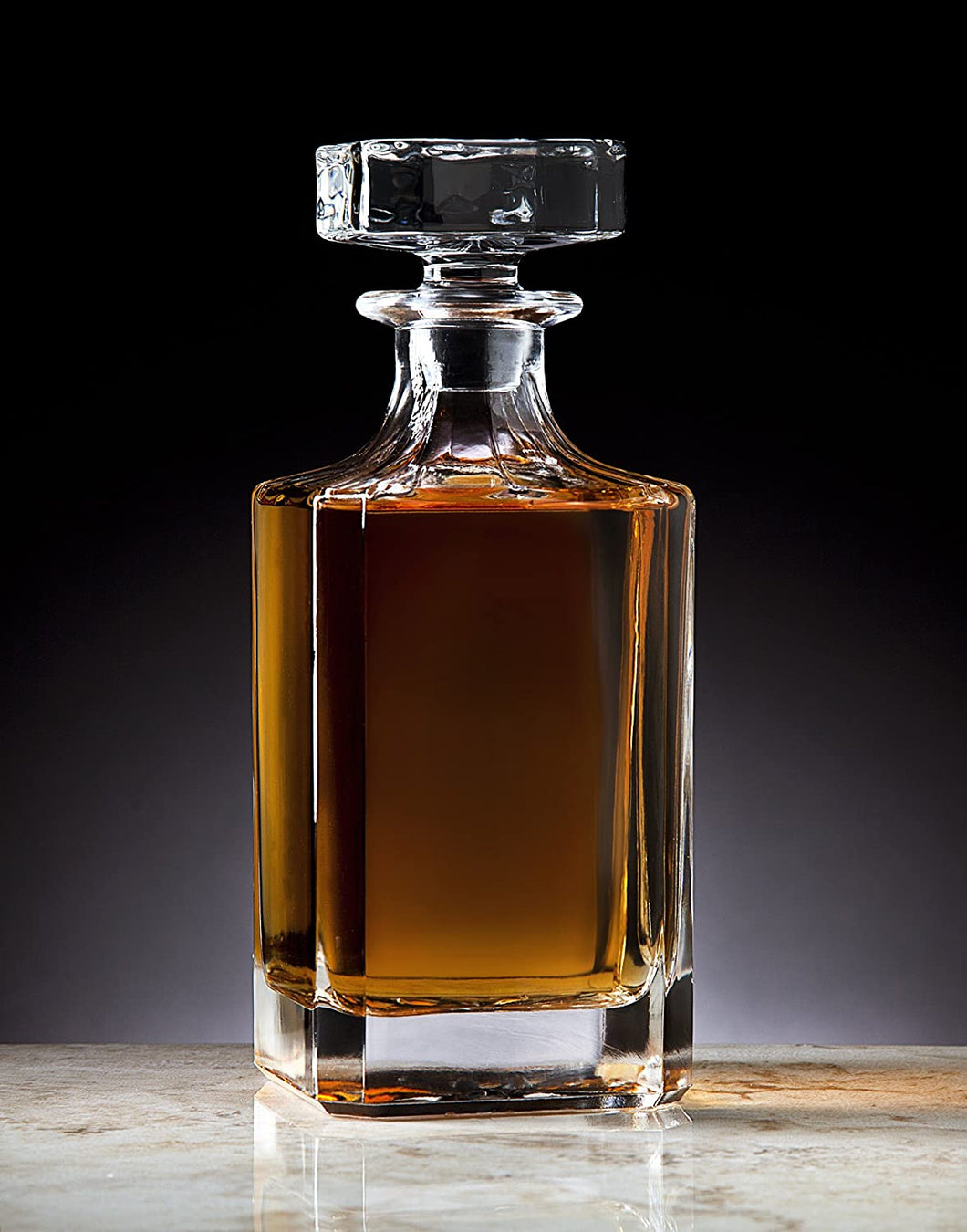 Square 26oz Decanter with Glass Stopper