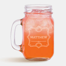Load image into Gallery viewer, Personalized Name Engraved Mason Jar W/ Handle

