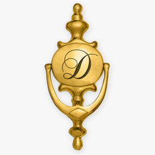 Load image into Gallery viewer, Personalized Initial Brass Door Knocker
