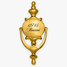 Load image into Gallery viewer, Personalized Family Name Brass Door Knocker
