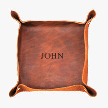 Load image into Gallery viewer, Personalized Name Genuine Leather Stash Tray
