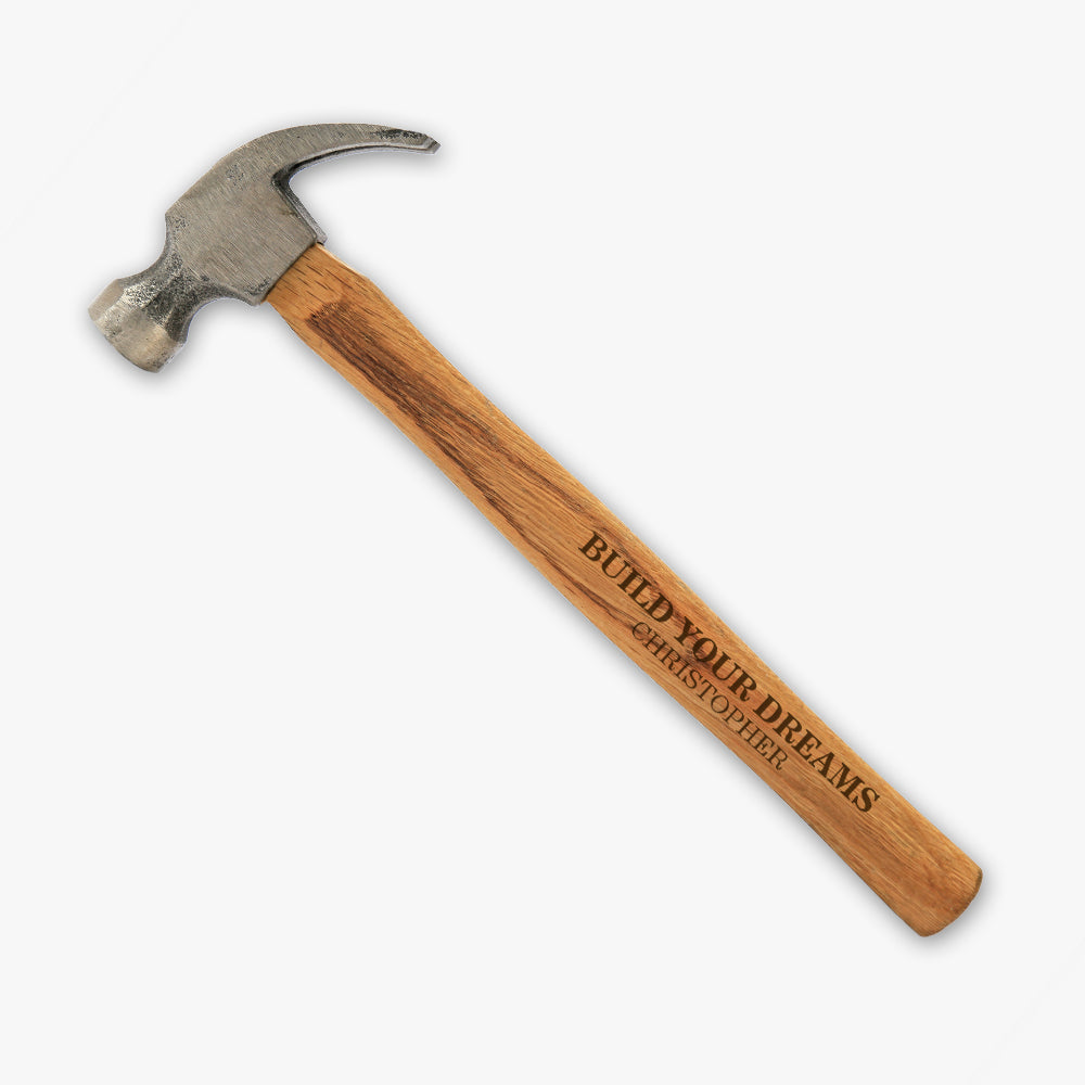 Personalized Building Your Dreams Engraved Hammer