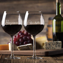 Load image into Gallery viewer, Set of Personalized Wine Glass
